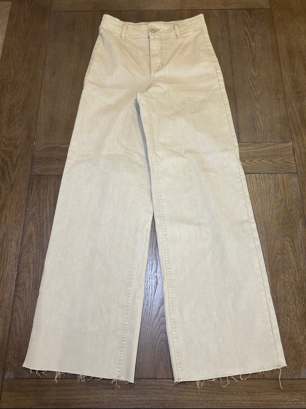 Oat New York Wide-Leg Pants in Light Beige
